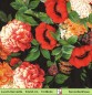 Preview: Mohnblumen und Rosen auf schwarz - 1 Lunch Serviette - ganzes Motiv